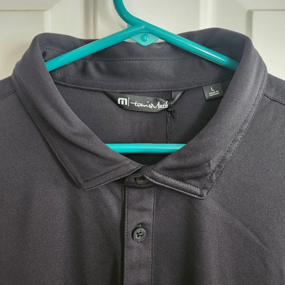 NEW Travis Mathew Polo Shirt Men L Black Golf Coto Prestige Pure Performance NWT - Picture 4 of 6